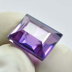 Very Pretty 6.35 Ct Purple Tanzanite Emerald Cut Certified Jewelry Making Natural Loose Gemstone