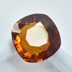 Square Cushion Cut Natural 11.45 Carat Orange Loose Sapphire Gemstone Certified Sapphire Gem Jewelry