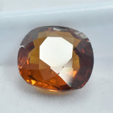 Square Cushion Cut Natural 11.45 Carat Orange Loose Sapphire Gemstone Certified Sapphire Gem Jewelry