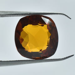 Square Cushion Cut Natural 11.45 Carat Orange Loose Sapphire Gemstone Certified Sapphire Gem Jewelry