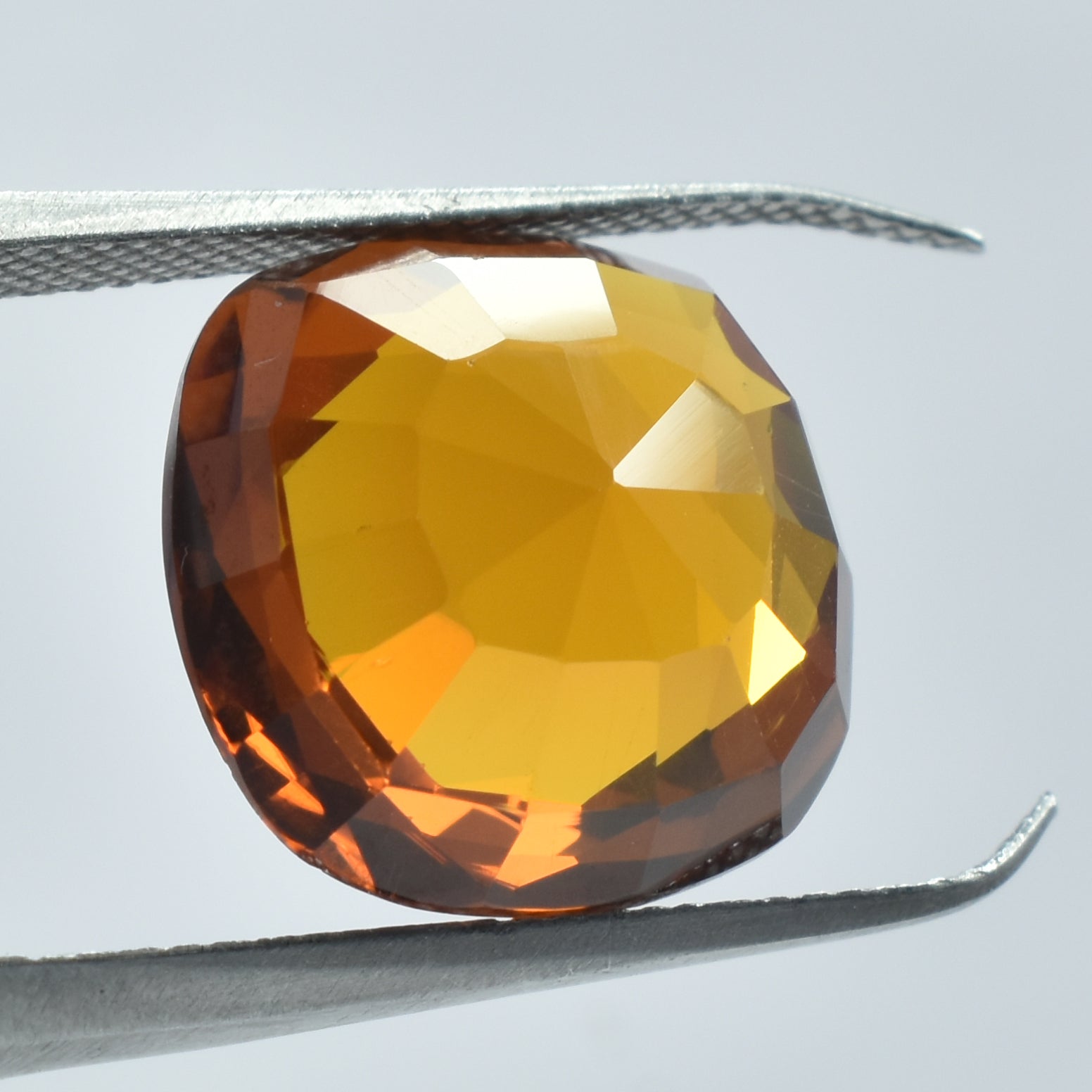 Square Cushion Cut Natural 11.45 Carat Orange Loose Sapphire Gemstone Certified Sapphire Gem Jewelry