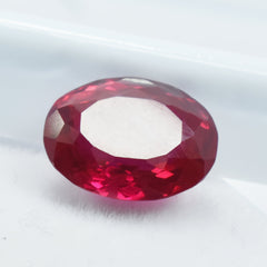 Red Ruby Certified 7.40 Carat Oval Cut Beautiful Rubies Red Natural Loose Gemstone Mozambique Glistened Ruby Gem