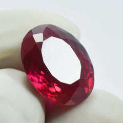 Red Ruby Certified 7.40 Carat Oval Cut Beautiful Rubies Red Natural Loose Gemstone Mozambique Glistened Ruby Gem