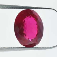 Red Ruby Certified 7.40 Carat Oval Cut Beautiful Rubies Red Natural Loose Gemstone Mozambique Glistened Ruby Gem