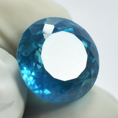 Best Certified Ceylon Sapphire Natural 10.55 Carat Round Cut Blue Teal Sapphire Natural Loose Gemstone