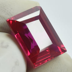 Emerald Cut Certified Burmese Ruby Red 8.60 Carat Natural Beautiful Pigeon Ruby Loose Gemstone