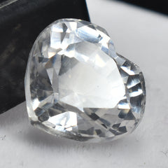 Attractive Ceylon Sapphire Natural 8.95 Carat Heart Shape White Sapphire Certified Loose Gemstone Free Shipment With Free Gift