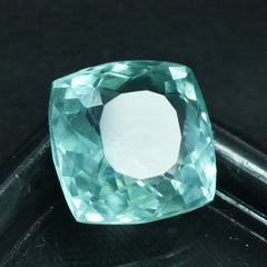 Sapphire Jewelry Montana Sapphire 7.60 Carat Bluish Green Color Square Cushion Shape Natural Certified Loose Gemstone