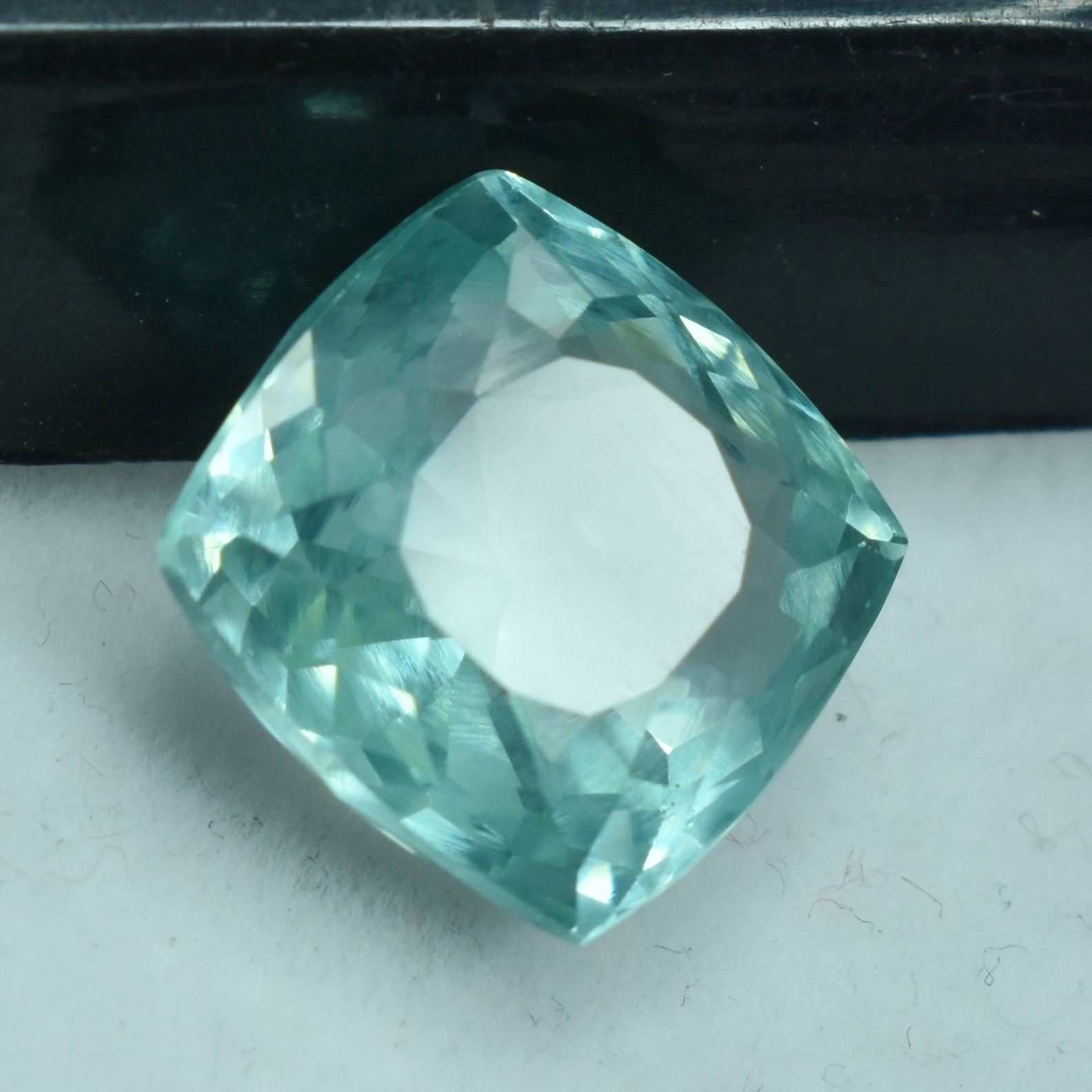 Sapphire Jewelry Montana Sapphire 7.60 Carat Bluish Green Color Square Cushion Shape Natural Certified Loose Gemstone