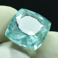 Sapphire Jewelry Montana Sapphire 7.60 Carat Bluish Green Color Square Cushion Shape Natural Certified Loose Gemstone