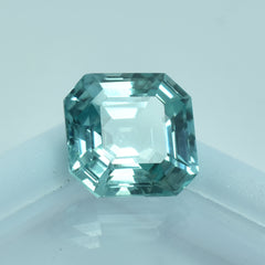 Bluish Green Sapphire 3.85 Carat Square Shape Brilliant Cut Sapphire Natural Certified Loose Gemstone