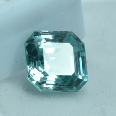 Bluish Green Sapphire 3.85 Carat Square Shape Brilliant Cut Sapphire Natural Certified Loose Gemstone