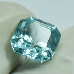 Bluish Green Sapphire 3.85 Carat Square Shape Brilliant Cut Sapphire Natural Certified Loose Gemstone