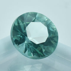 Montana Sapphire Round Shape Certified 8.70 Carat Bluish Green Sapphire Natural Loose Gemstone Sapphire Jewelry