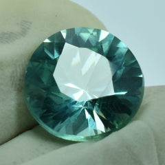 Montana Sapphire Round Shape Certified 8.70 Carat Bluish Green Sapphire Natural Loose Gemstone Sapphire Jewelry