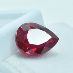 Beautiful Ruby Red Pear Cut 9.65 Carat Red Ruby Natural Certified Loose Gemstone Best for Engagement Rings