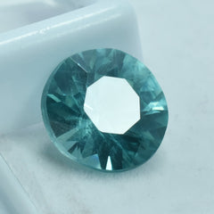 Extremely Rare 8.20 Ct Montana Sapphire Round Cut Bluish Green Sapphire Certified Loose Natural Gemstone