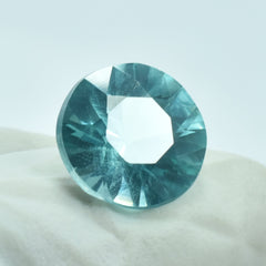 Extremely Rare 8.20 Ct Montana Sapphire Round Cut Bluish Green Sapphire Certified Loose Natural Gemstone