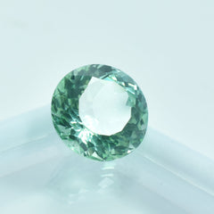 Bluish Green Sapphire 7.35 Ct Round Shape Natural Loose Montana Sapphire Certified Gemstone