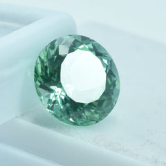 Bluish Green Sapphire 7.35 Ct Round Shape Natural Loose Montana Sapphire Certified Gemstone