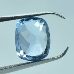 Natural 3.50 Ct Cushion Cut Light Blue Sapphire Certified Loose Gemstone Glistening Sapphire  For Occasion