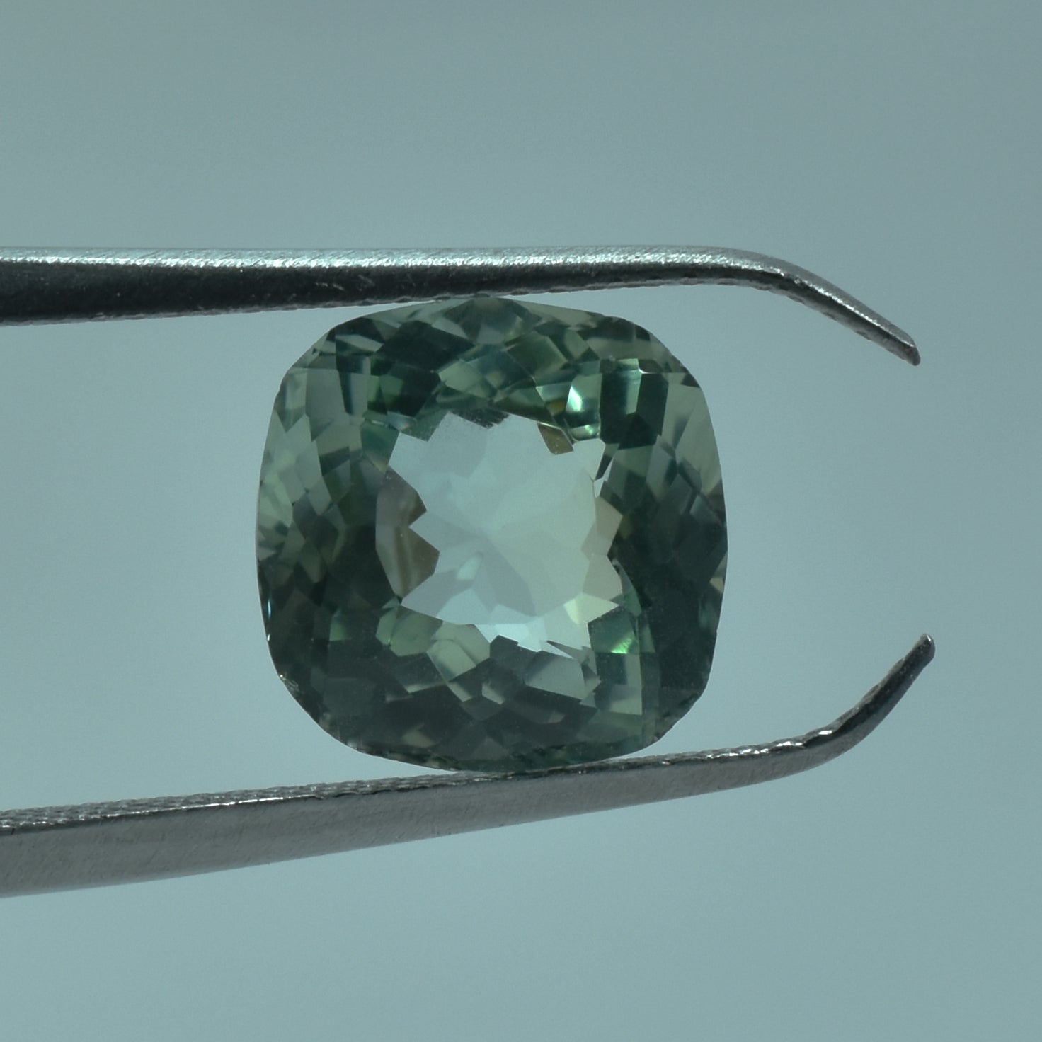 Beautiful Bluish Green Sapphire Natural Square Cushion Cut 3.25 Carat Montana Sapphire Certified Natural Loose Gemstone