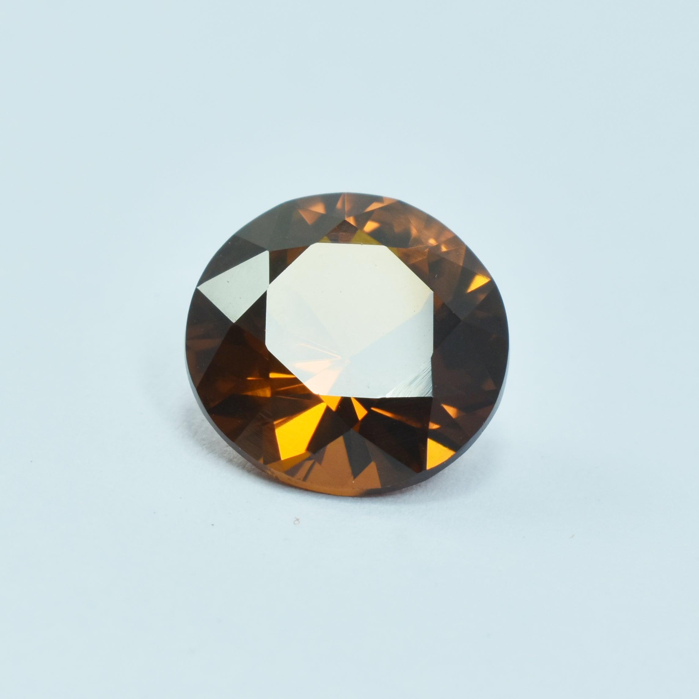 Natural Sapphire 7.65 Ct Round Shape Orange Sapphire Natural Certified Ring Size Loose Gemstone