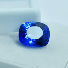 Blue Tanzanite Cushion Shape 6.65 Carat Natural Certified Loose Gemstone Best Tanzania Gem For Engagement Rings