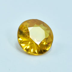 Very Beautiful Sapphire Yellow 5.55 Carat Round Shape Natural Loose Gemstone Certified Earing Size Gem