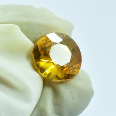 Very Beautiful Sapphire Yellow 5.55 Carat Round Shape Natural Loose Gemstone Certified Earing Size Gem