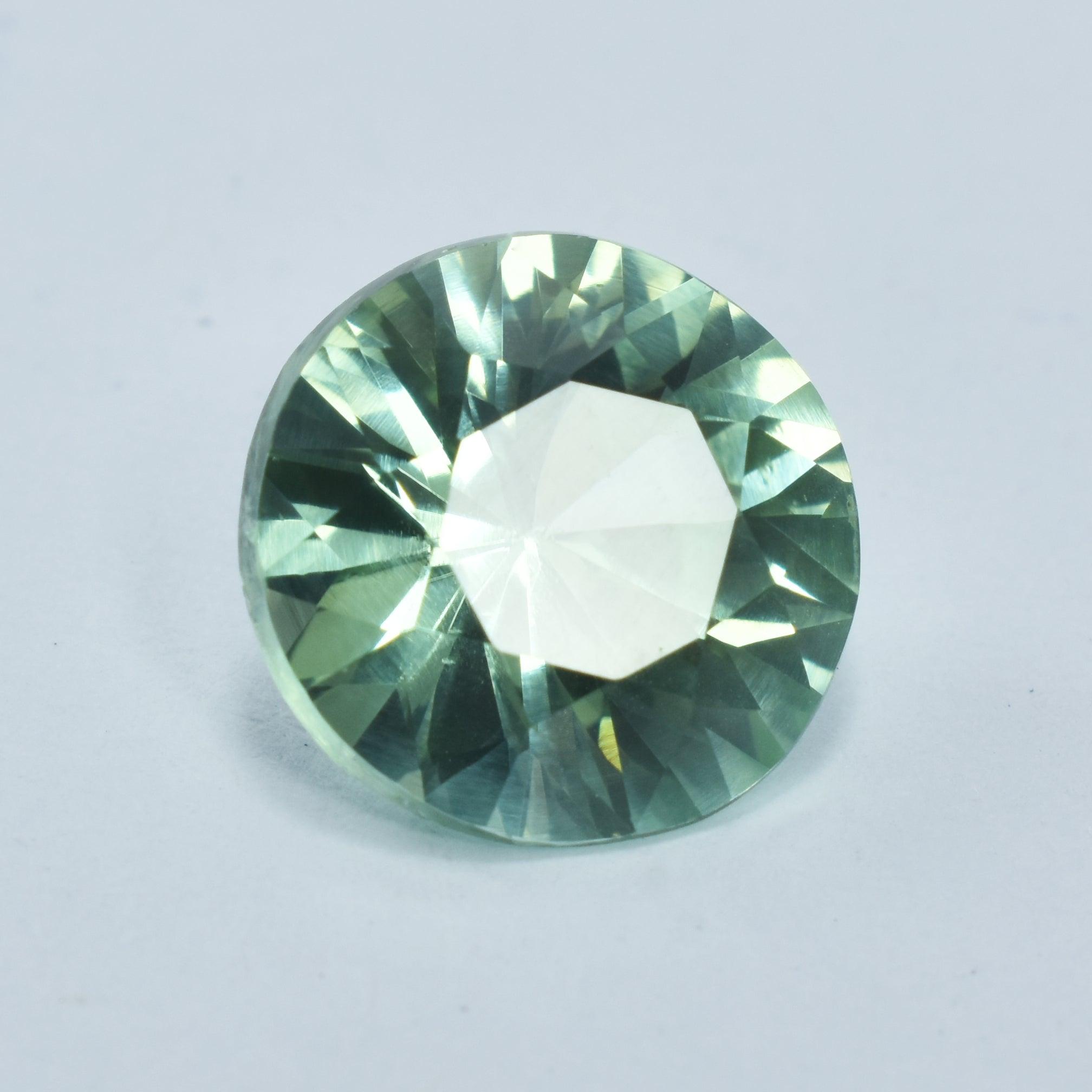 6.75 Carat AAA+ Natural Ceylon Bluish Green Sapphire Round Shape Loose Gemstone Best For Engagement Rings