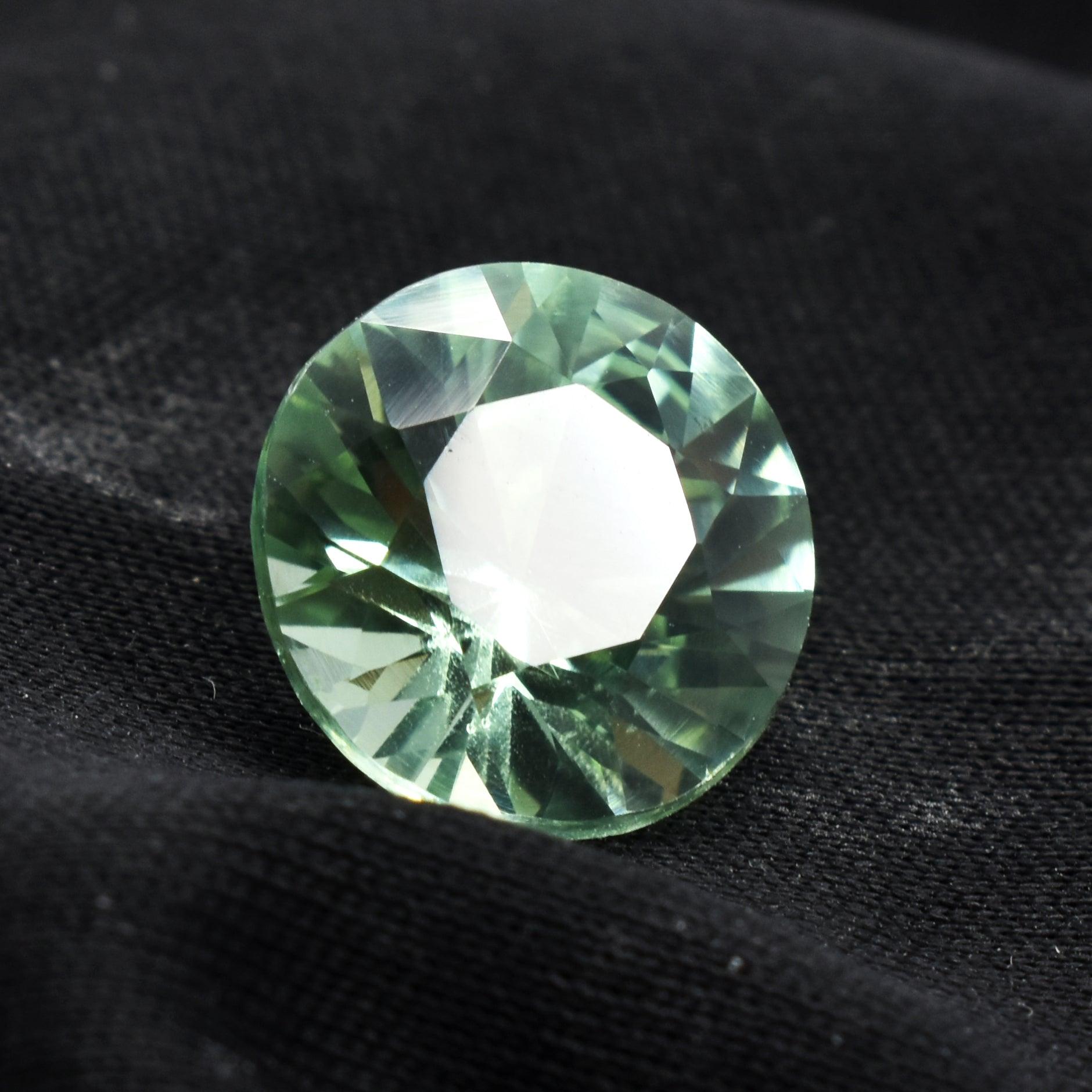 6.75 Carat AAA+ Natural Ceylon Bluish Green Sapphire Round Shape Loose Gemstone Best For Engagement Rings