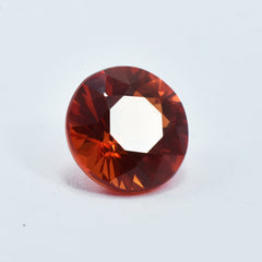 Certified Brilliant Cut Orange Sapphire 9.50 Ct Round Shape Natural Loose Gemstone Sapphire From Sri Lanka