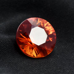 Certified Brilliant Cut Orange Sapphire 9.50 Ct Round Shape Natural Loose Gemstone Sapphire From Sri Lanka