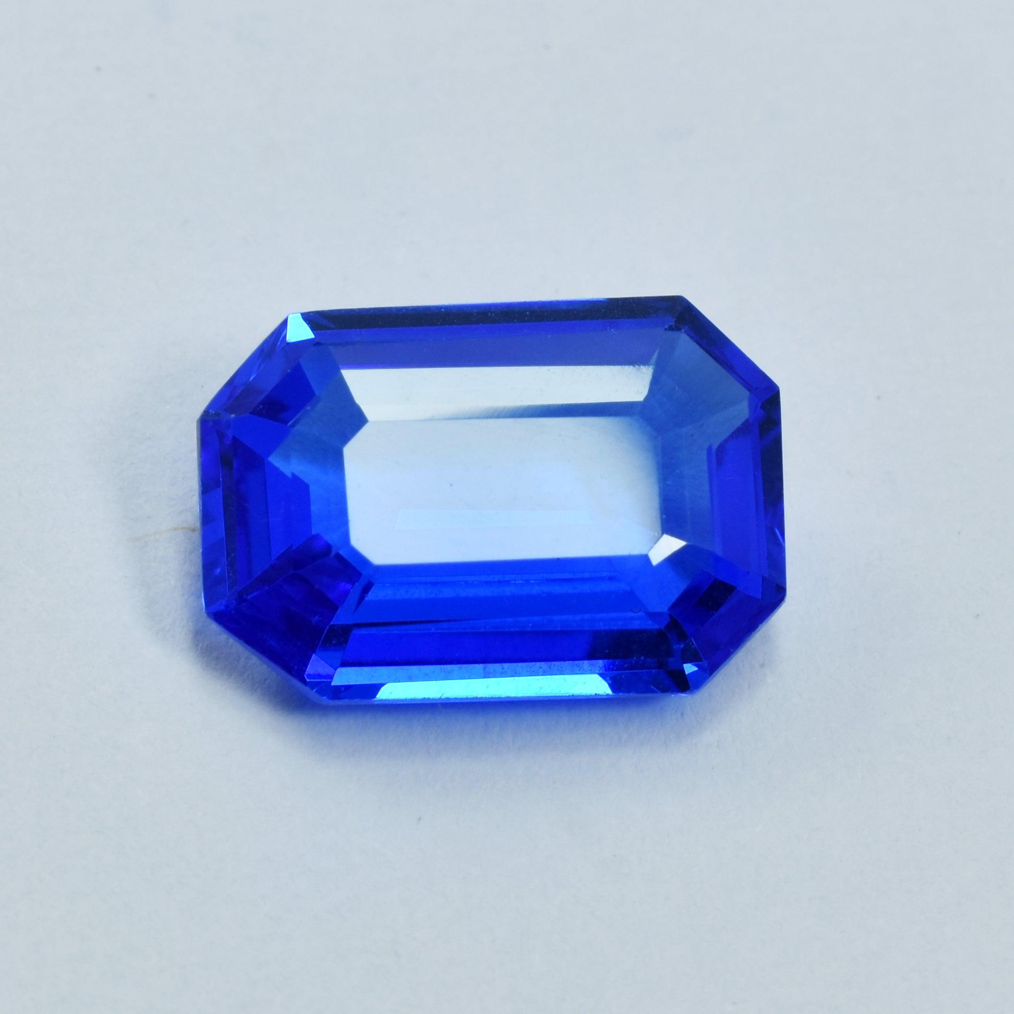 Natural Emerald Shape 6.10 Carat Blue Tanzanite Certified Loose Gemstone Tanzania's Best Gem