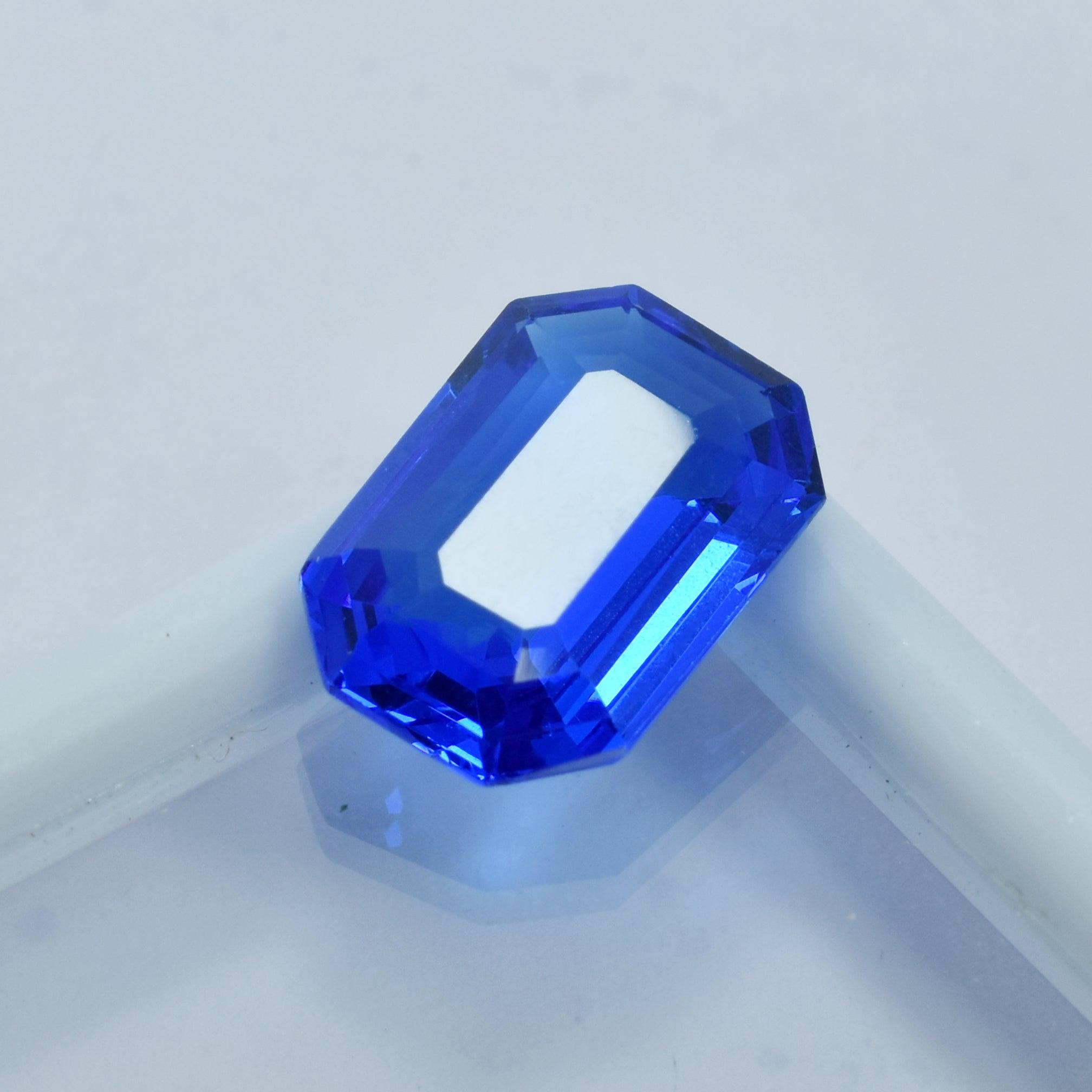 Natural Emerald Shape 6.10 Carat Blue Tanzanite Certified Loose Gemstone Tanzania's Best Gem