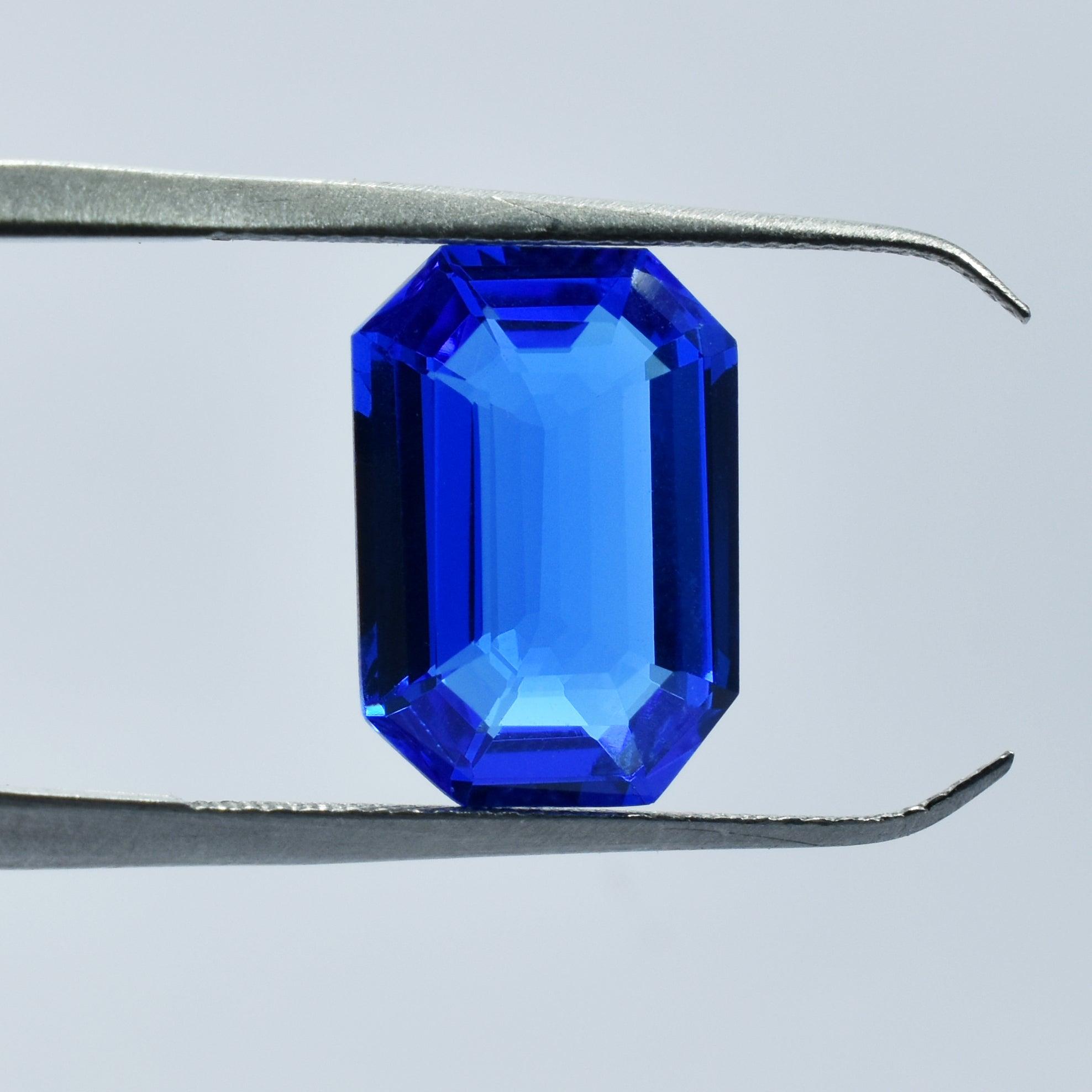 Natural Emerald Shape 6.10 Carat Blue Tanzanite Certified Loose Gemstone Tanzania's Best Gem