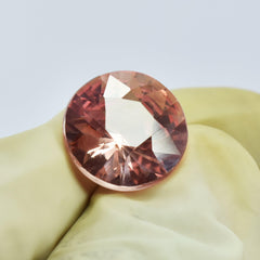 Beautiful Sapphire Color 8.75 Carat Natural Round Shape Padparadscha Sapphire Natural Certified Loose Gemstone