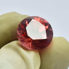 Certified Orange Sapphire 7.60 Ct Natural Round Cut Loose Gemstone Jwelery Making Stone