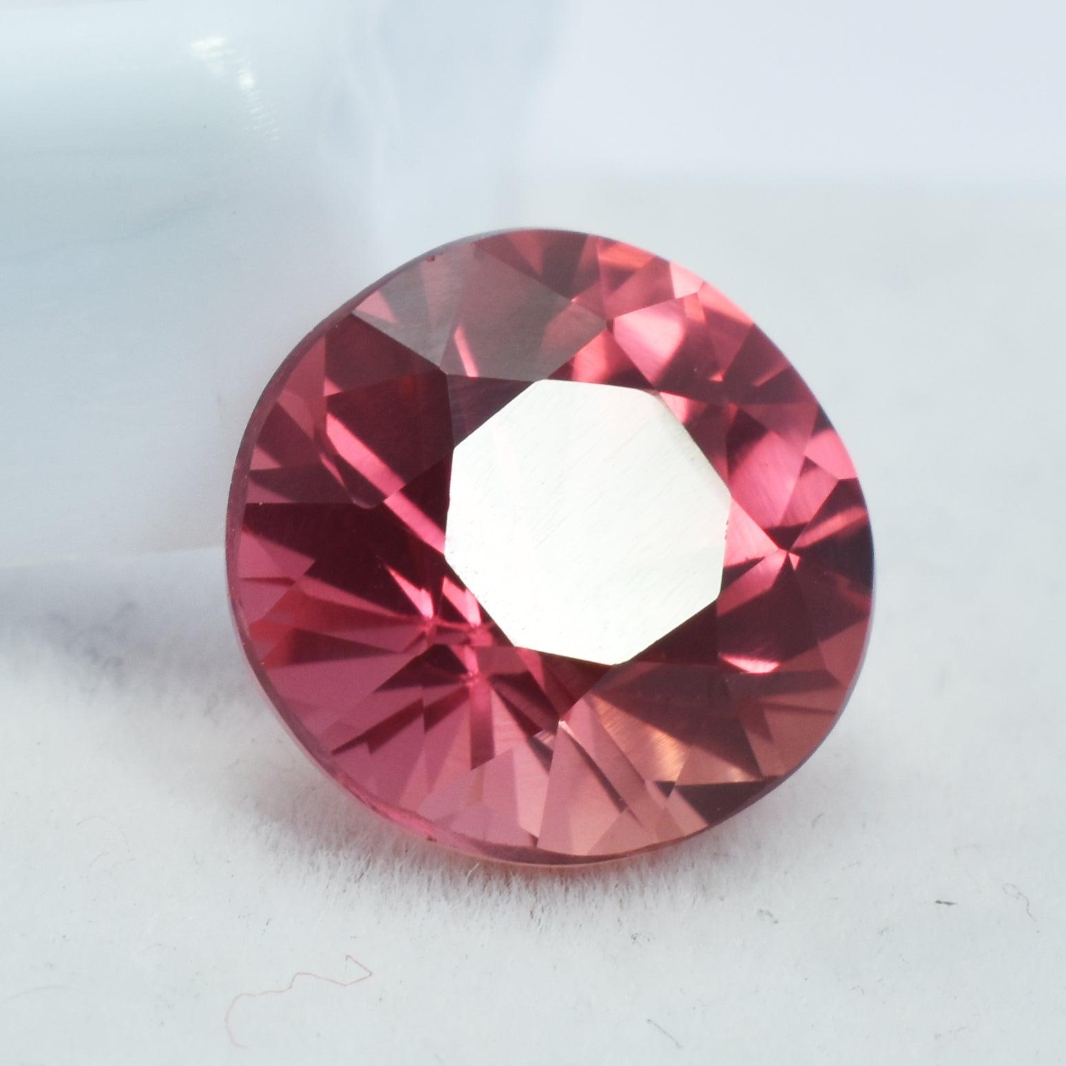 Natural Flawless Ceylon Padparadscha Sapphire Round Cut Loose Gemstone 6.75 Ct Best For Physical Healing Sapphire Gem