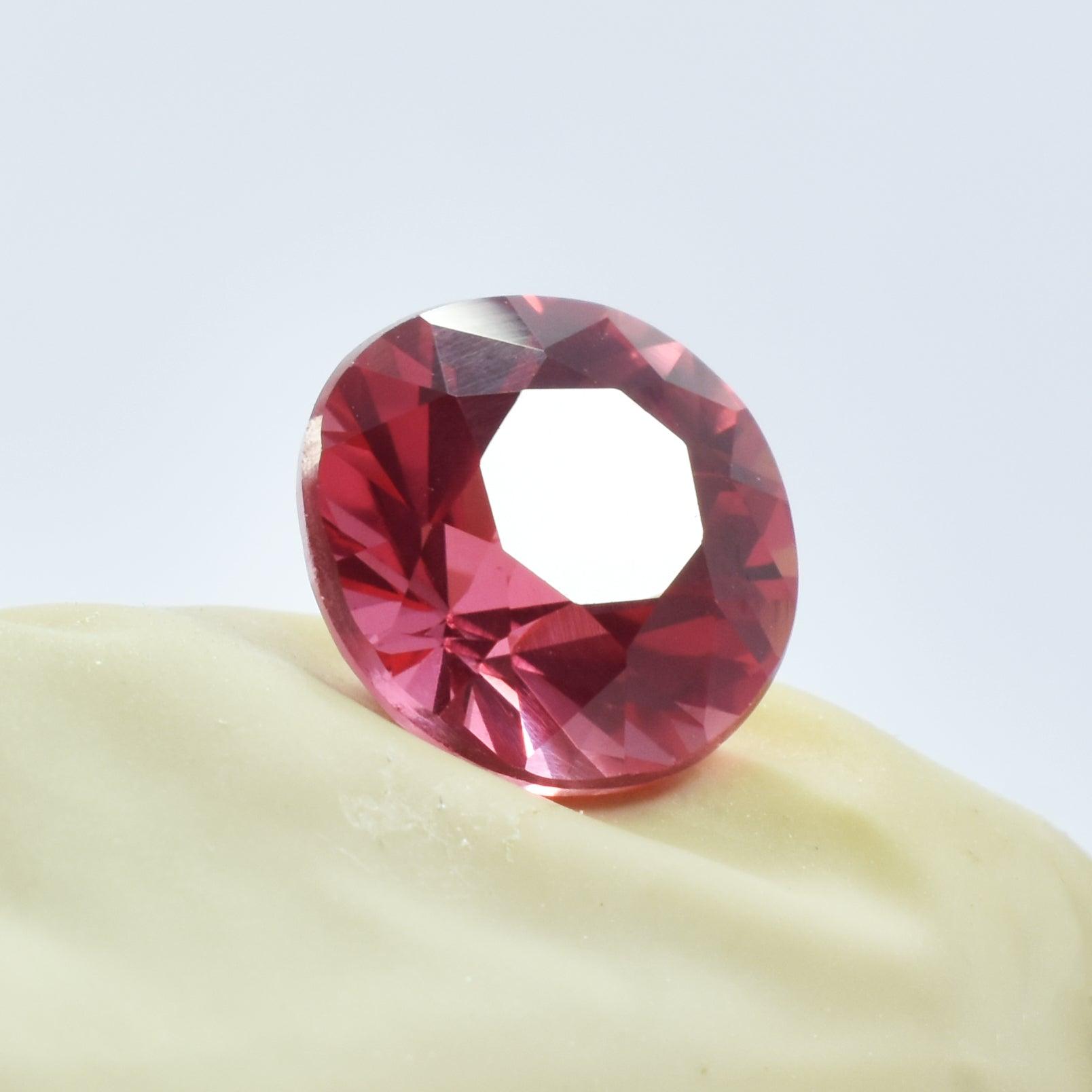 Natural Flawless Ceylon Padparadscha Sapphire Round Cut Loose Gemstone 6.75 Ct Best For Physical Healing Sapphire Gem