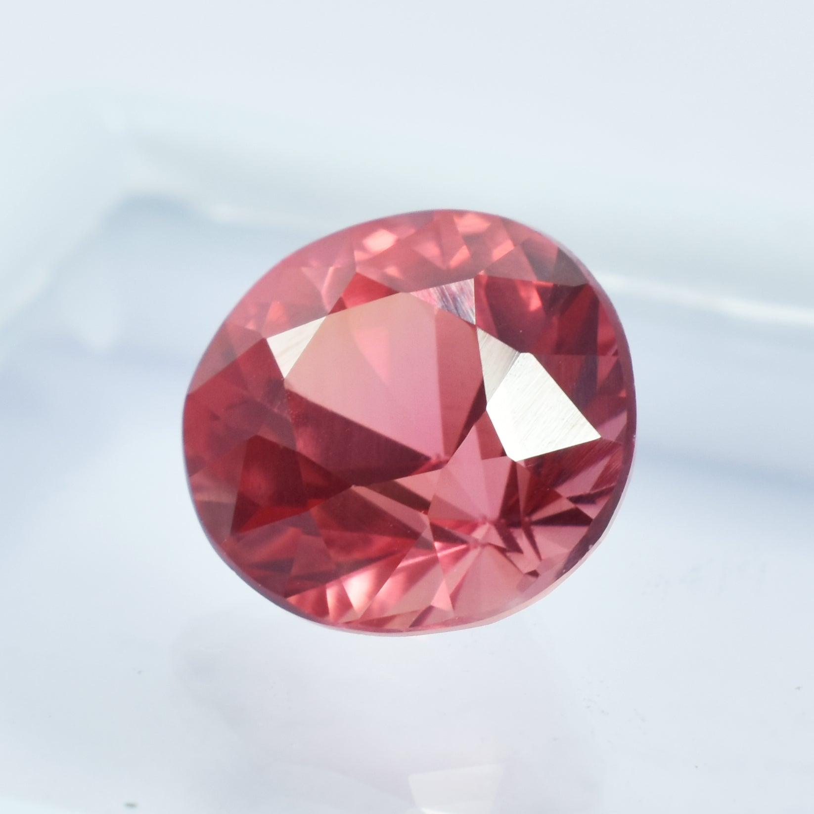 Natural Flawless Ceylon Padparadscha Sapphire Round Cut Loose Gemstone 6.75 Ct Best For Physical Healing Sapphire Gem