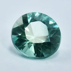 Gorgeous Green Sapphire Round Cut 7.75 Carat Bluish Green Sapphire Loose Certified Gemstone For Engagement Rings