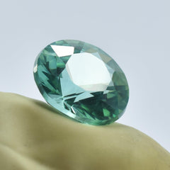 Gorgeous Green Sapphire Round Cut 7.75 Carat Bluish Green Sapphire Loose Certified Gemstone For Engagement Rings