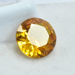 Natural Sapphire Yellow Ceylon Round Cut 6.00 Carat Certified Loose Gemstone Best Gift For Friends