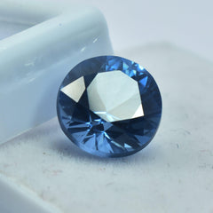 6.00 Carat Eye Clean Round Shape Gemstone Certified Natural Blue Teal Sapphire Loose Gemstone