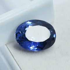 Tanzania Best Certified Blue Tanzanite Gem 7.15 Ct Oval Cut Natural Certified Loose Gemstone