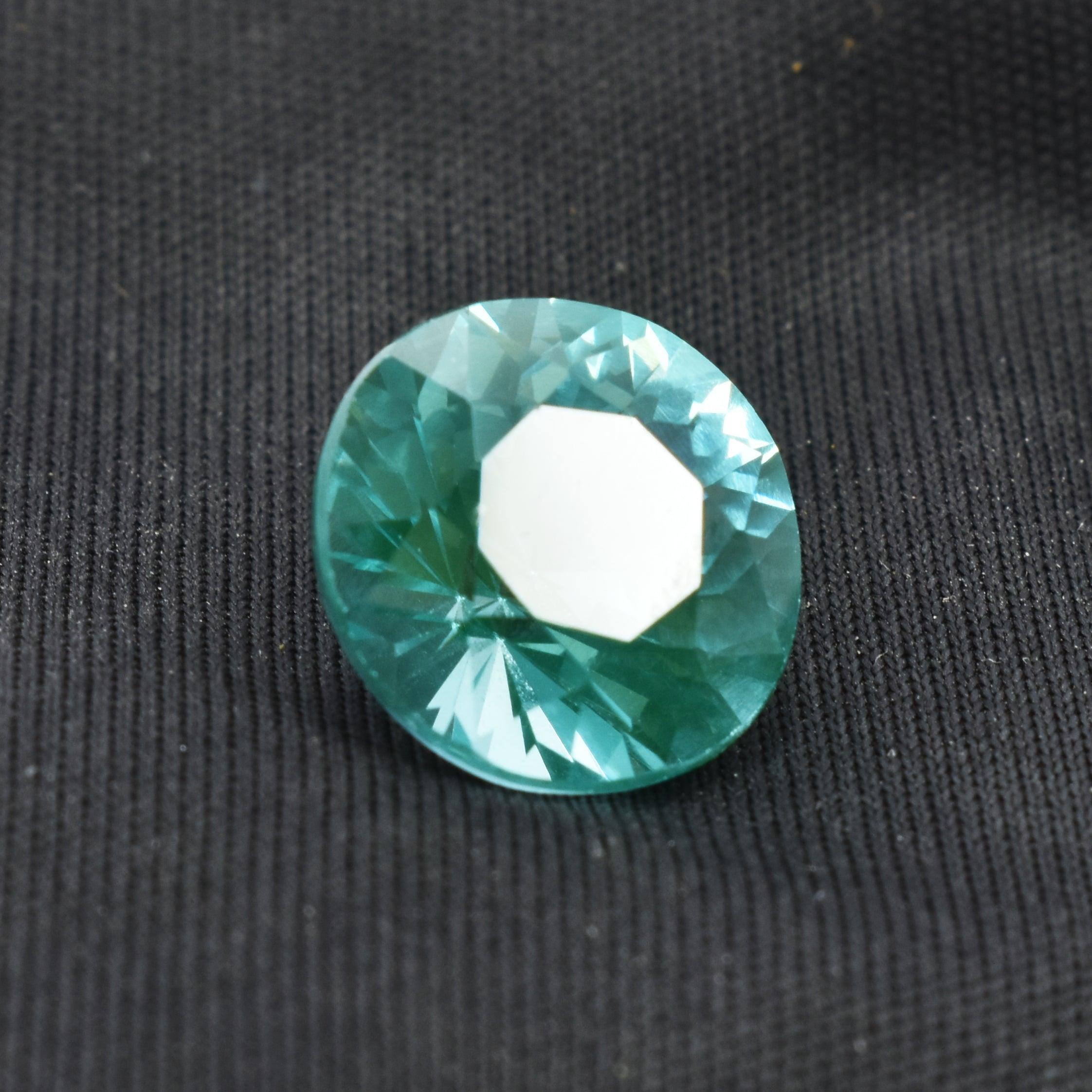 Sri-Lanka Sapphire Natural Rare Round Cut 7.85 Ct Bluish Green Sapphire Shape Natural Certified Loose Gemstone