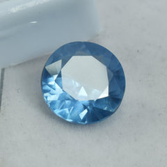 Best For Spiritual Growth Certified 6.55 Ct Natural Beautiful Blue Sapphire Round Shape Loose Gemstone