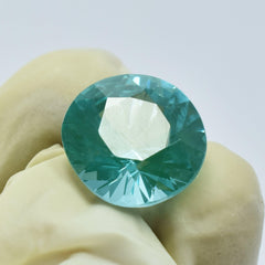 Certified Sapphire Green 8.15 Ct Round Cut Natural Flawless Ceylon Bluish Green Sapphire Loose Gemstone Loose